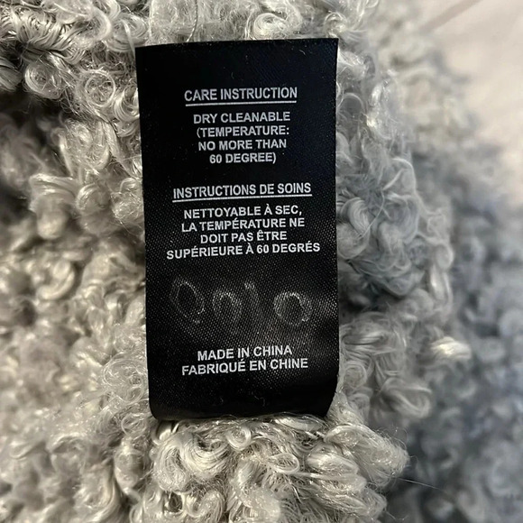 KENSIE Grey Lamb Faux Fur and Faux Suede Long Vest, Size S - Picture 12 of 12